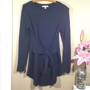 Anthropologie || pure + good black fist tie front